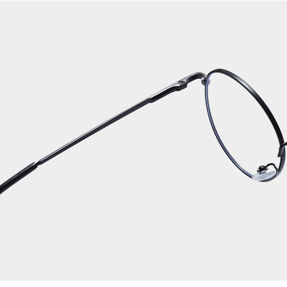 Round Style Alloy Frame One-piece Nose Pads Fashion Photochromic Reading Glasses +0.75 To +4