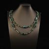 Vintage Green Agate Double-Layer Women's Necklace - Retro Light Luxury Design