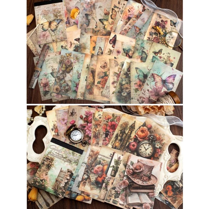 100 Sheets Retro Scrapbooking Backgrounds Paper Journaling Craft Paper For Journaling Cardmaking And Art Craft Project