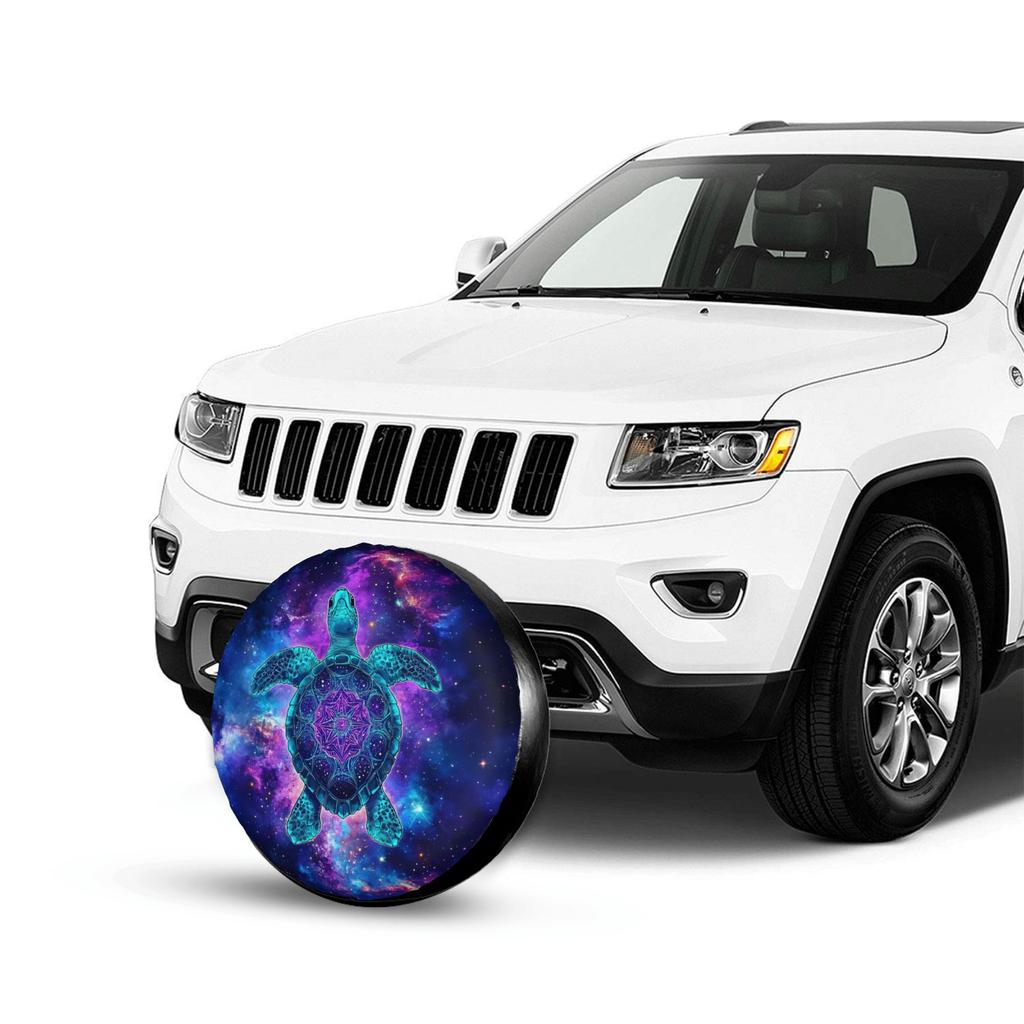 1pc Cute Turtle Car Spare Tire Protection Cover | Suitable For 14-17 Inch Tires, Polyester Material, Universally Applicable For