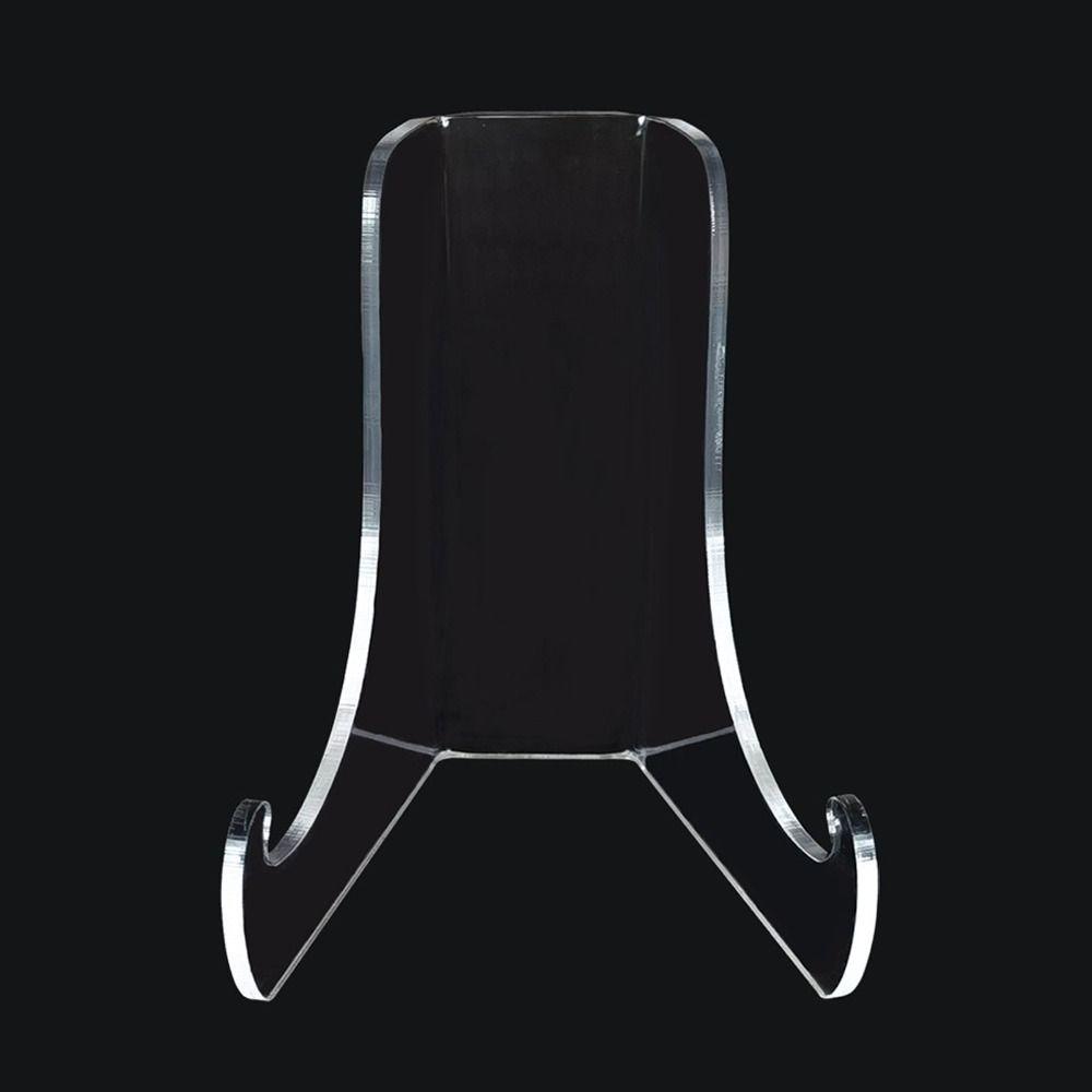 Shallow Support Ledges Acrylic Flat Plate Stand 60-Degree Angle Clear Display Easel Stand Back Durable Book Stand Displaying