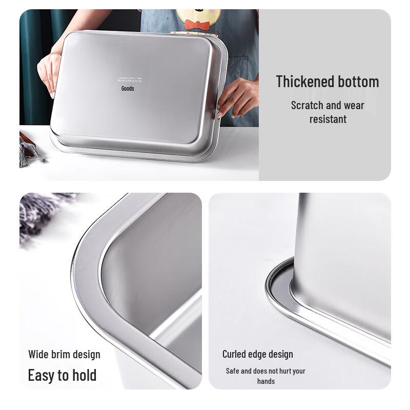 Naijiang Stainless Steel Rectangular Food Pan with Lid