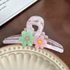 Trendy Floral Hair Claw Clip In Multiple Color Options For Chic Casual Looks