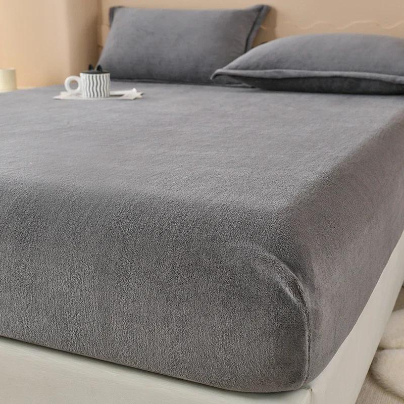 Зимняя теплая простыня со звездами, фланелевая флисовая простыня для двуспальной кровати размера Queen/King, универсальный наматрасник180