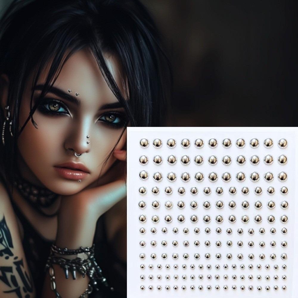 Waterproof Lip Eyebrow Ear Stickers Selfadhesive Fake Reusable Earring Studs Nails Decoration
