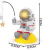 Светодиодные строительные блоки «Астронавт» для детей – игрушка на космическую тематику с подставкой для ручек и мини-лампой, развивающее DIY-творчество, подарок на день рождения