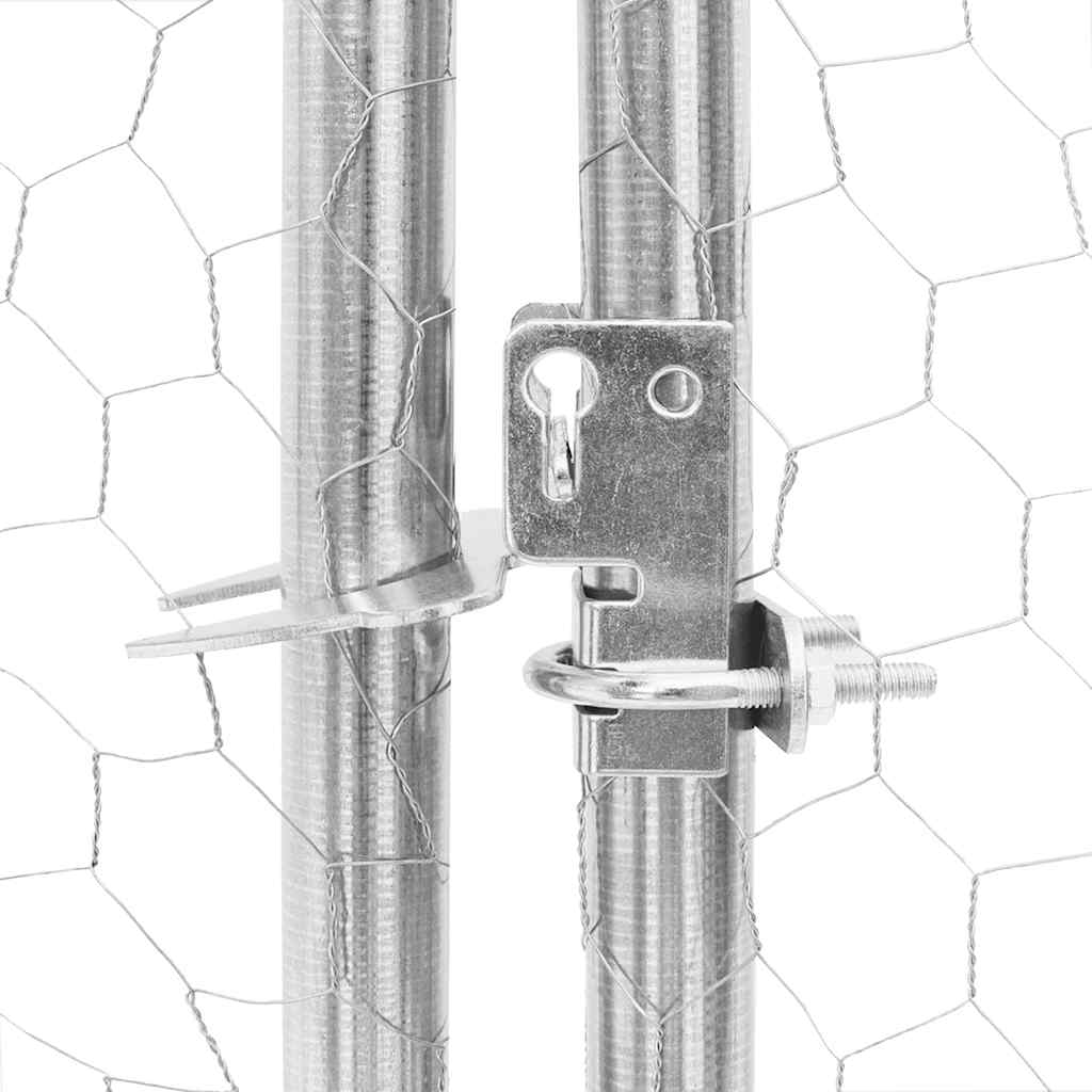 Vidaxl Kurnik Z Dachem 2,5X6X2,25 M Stal Ocynkowana