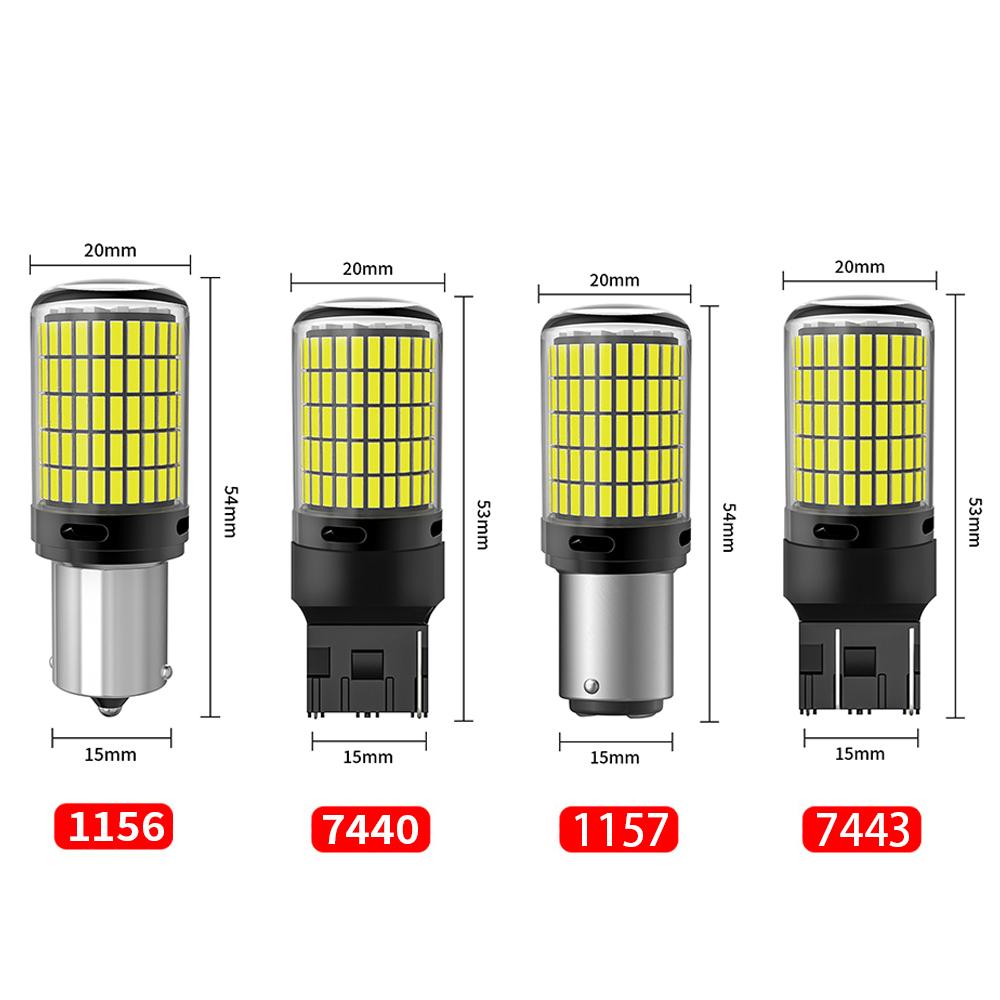 1pcs Super Bright LED Lights 1156 PY21W BAU15S P21W BA15S T20 7440 W21W WY21W High Power 4014SMD Canbus For Car Signal Lamp 12VTurn Signal 2