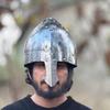 Medieval Steel Norman Viking Helmet Spectacle Armor Helmet 18 G Steel Handmade