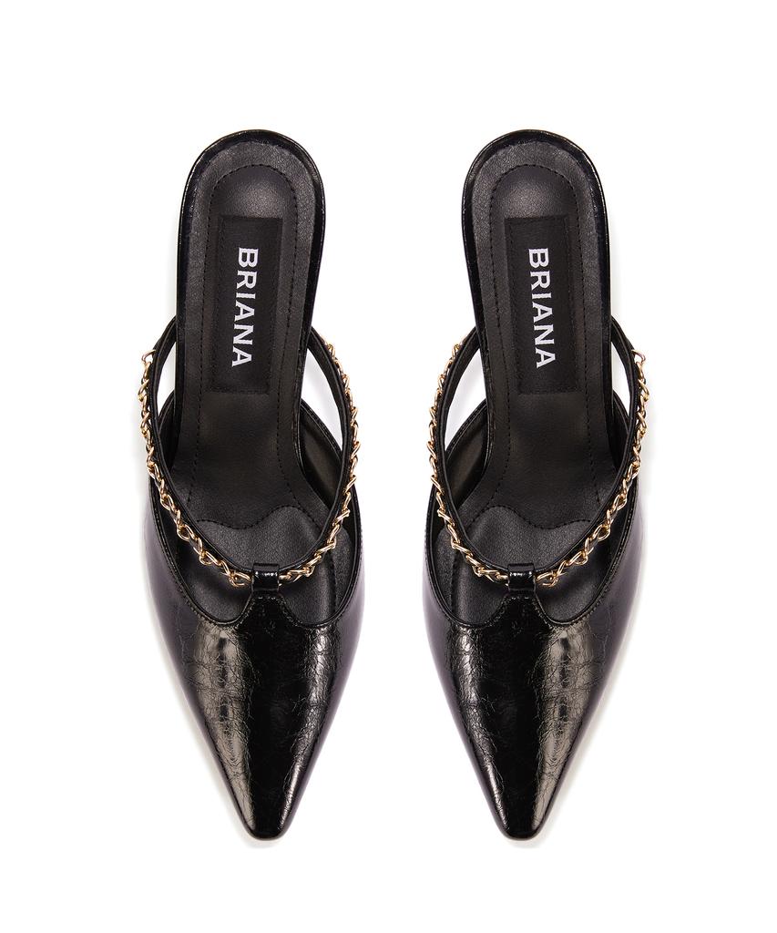 Briana Vintage Chain Mule [Black]