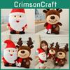 Claus Santa Holiday And Milu Deer Plush Toy With Scarf For Kids Gift Christmas