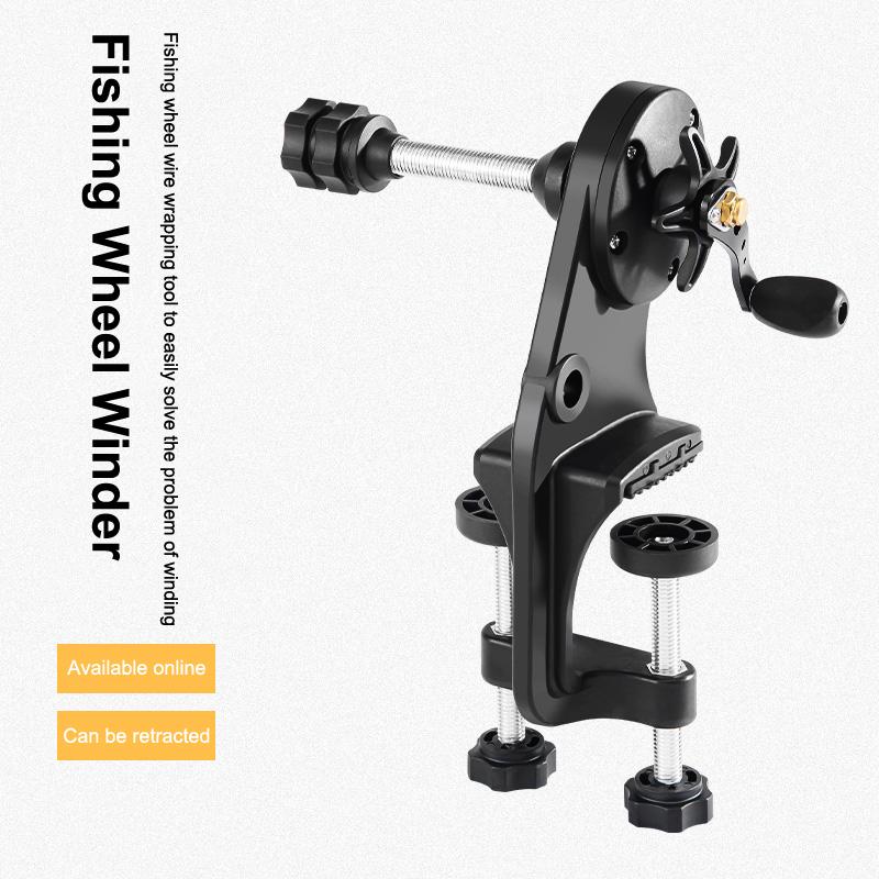 Non-slip Fishing Line Spooler Reciprocating Fishing Wire Winding Reclaimer Outdoor Adjustable Fishing Line Winder Table Clamp