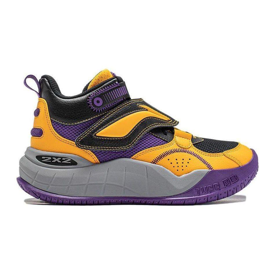 Li Ning Youth Pre Casual Удобные высокие баскетбольные кроссовки Детские кроссовки Черный Фиолетовый Желтый YKBT092-3