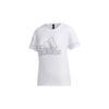 Adidas T Shirts Women's White Crew Neck Moderate Straight Fit GJ9022