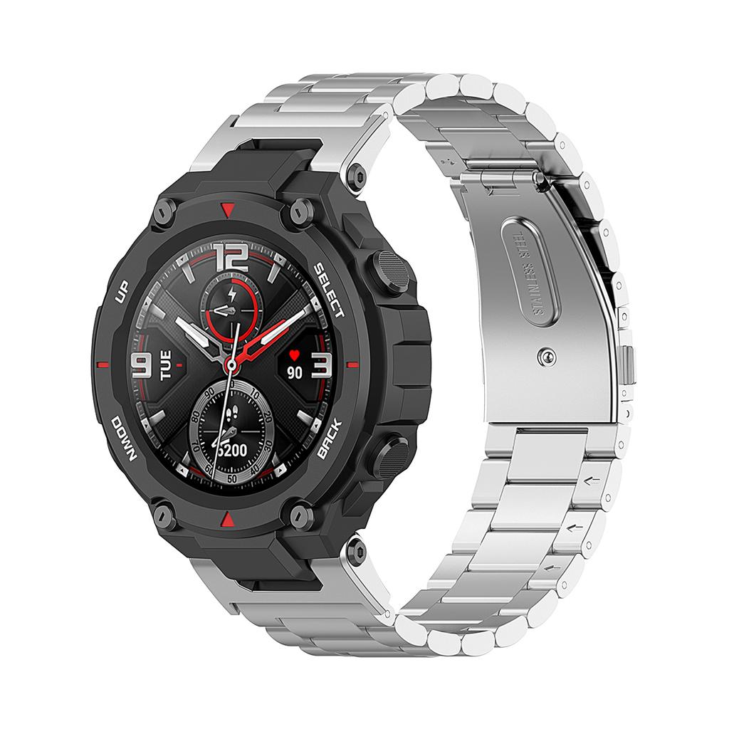 Ремешок для часов из нержавеющей стали, совместимый с сменным ремешком для часов Huami Amazfit T-Rex T-Rex Pro