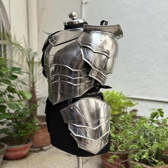 Mystic Elven Queen Armor Female Steel Warrior Suit for LARP Cosplay Costume