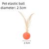 Interactive Cat Ball Toys Bouncy Feather Ball For Indoor Cats And Kittens Pet Elastic Interactive Play Ball