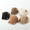 New Corduroy Baby Hat Solid Color Cute Bear Ear Adjustable Baseball Caps Newborn Toddler Boy Girl Sun Hats Winter Spring