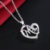 New Fashion 925 Sterling Silver Big Love Heart Pendant Necklace for Women Silver 925 Jewelry Necklace