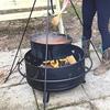 Чугунный голландский котел 20QT с ободком, крышкой, ручкой-дужкой, предварительно закаленный, сверхпрочная посуда для готовки на открытом воздухе, для кемпинга, готовки на заднем дворе, запекания