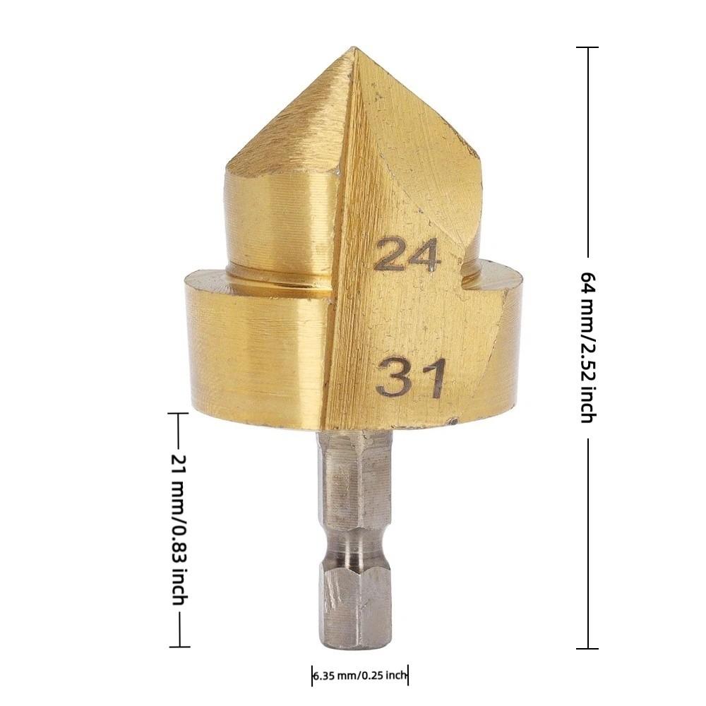 24-31mm Blade Diameter Stepped Drill Bit 1/4 Inch Shank Hole Opening Drill Water Pipe Drilling