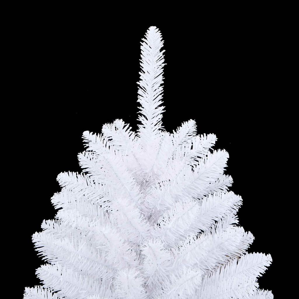 Artificial Foldable Christmas Tree White 120 cm PVC and Steel