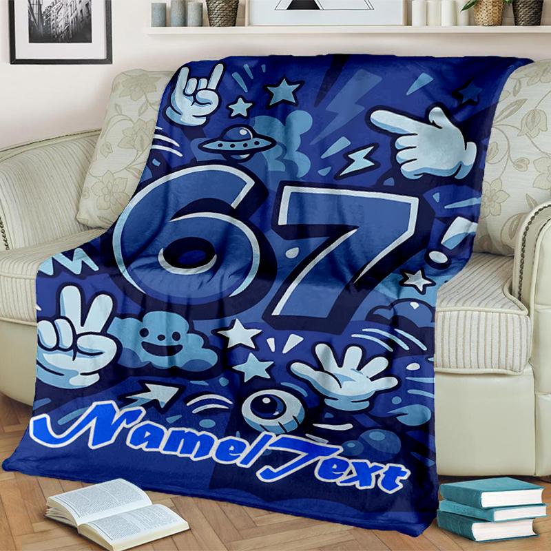 1PC Custom Name Space Adventure outdooor Flannel blankets Throw Blanket All-Season Throw Gift Bedspread for Couch, Bed, Camping Holiday Birthday gift