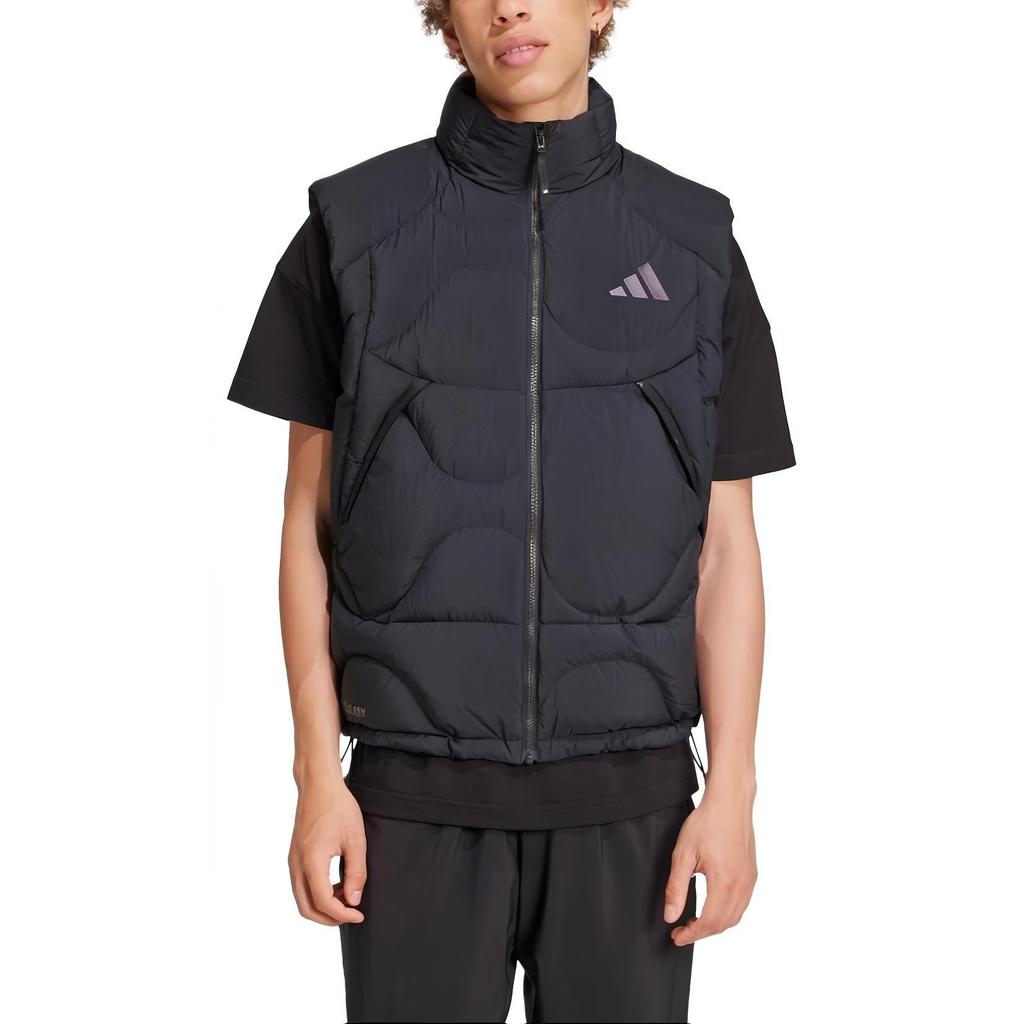 adidas Мужские пуховые жилеты Черный Стойка Умеренный JG5937