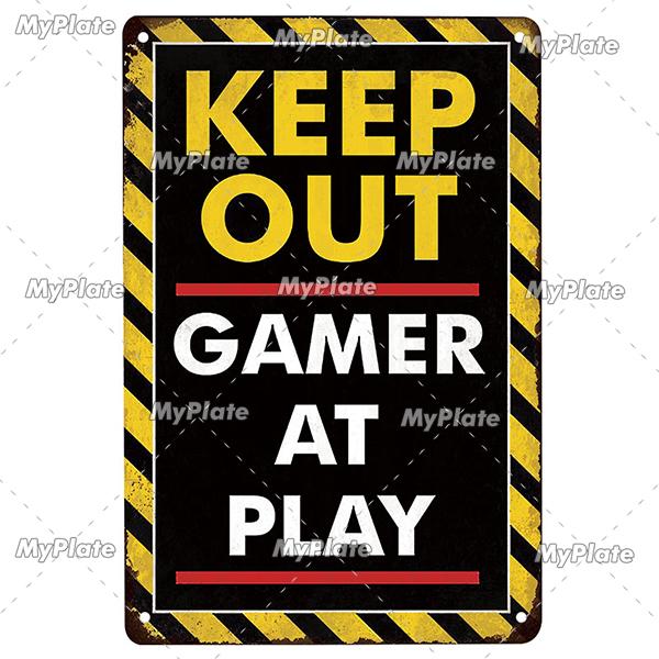 [MyPlate] Game Metal Sign Retro Sign Tin Sign Indoor Party Sign Pub Club Plate Bar Sign Pub Club Plate Summer Home Decor