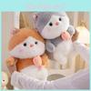 Plush Toy Cat Fish Hugging Doll Stuffed Animal Cartoon Kitty Home Decor Gift