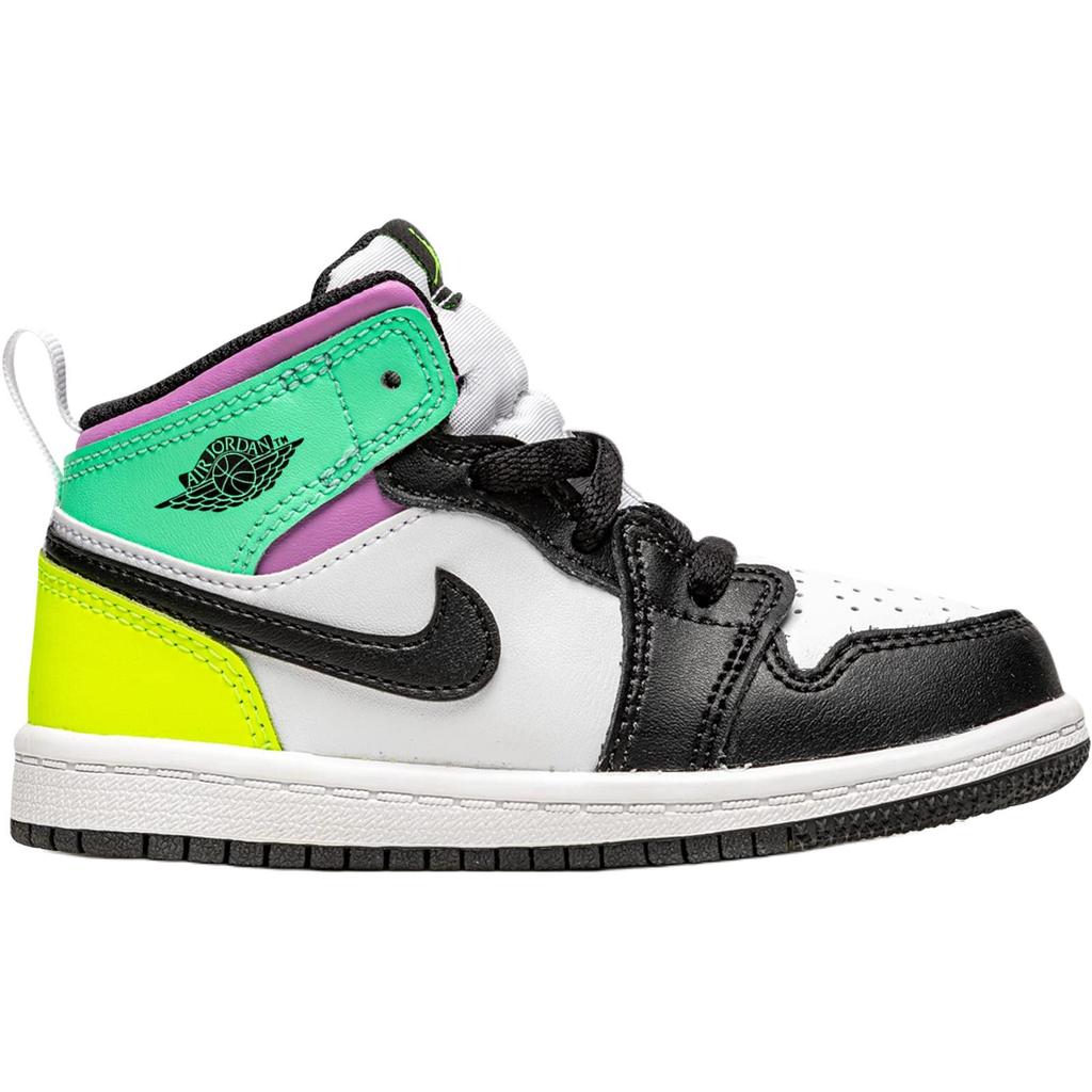 Кроссовки Air Jordan 1 Mid TD Pastel Baby White Volt Green-Glow 640735-175