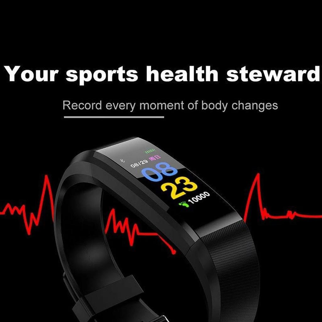 Waterproof NFC Smart Bracelet Sleep Detection Heart Rate Blood Pressure Blood Oxygen Sports Pedometer Watch