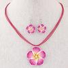 Мода сладкий цветок веревка темперамент ожерелье серьги кулон ожерелье комплекты ювелирных изделий