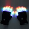 2 Pcs Rave LED Glow Glove Halloween Multi-Function Flash Finger Luminous Colorful Gloves  Gift