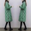 2023 Autumn/Winter Women's Mid-Length Korean Plus Size Lightweight Down Cotton Coat Jacket