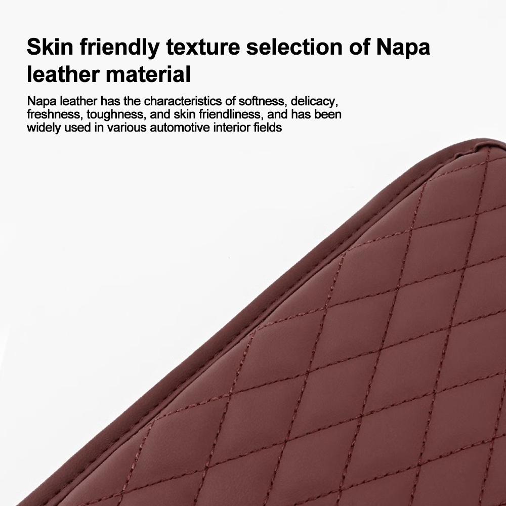 PU Leather Car Armrest Mat Center Console Arm Rest Protection Cushion With Storage Pockets Armrests Storage Box Cover Pad