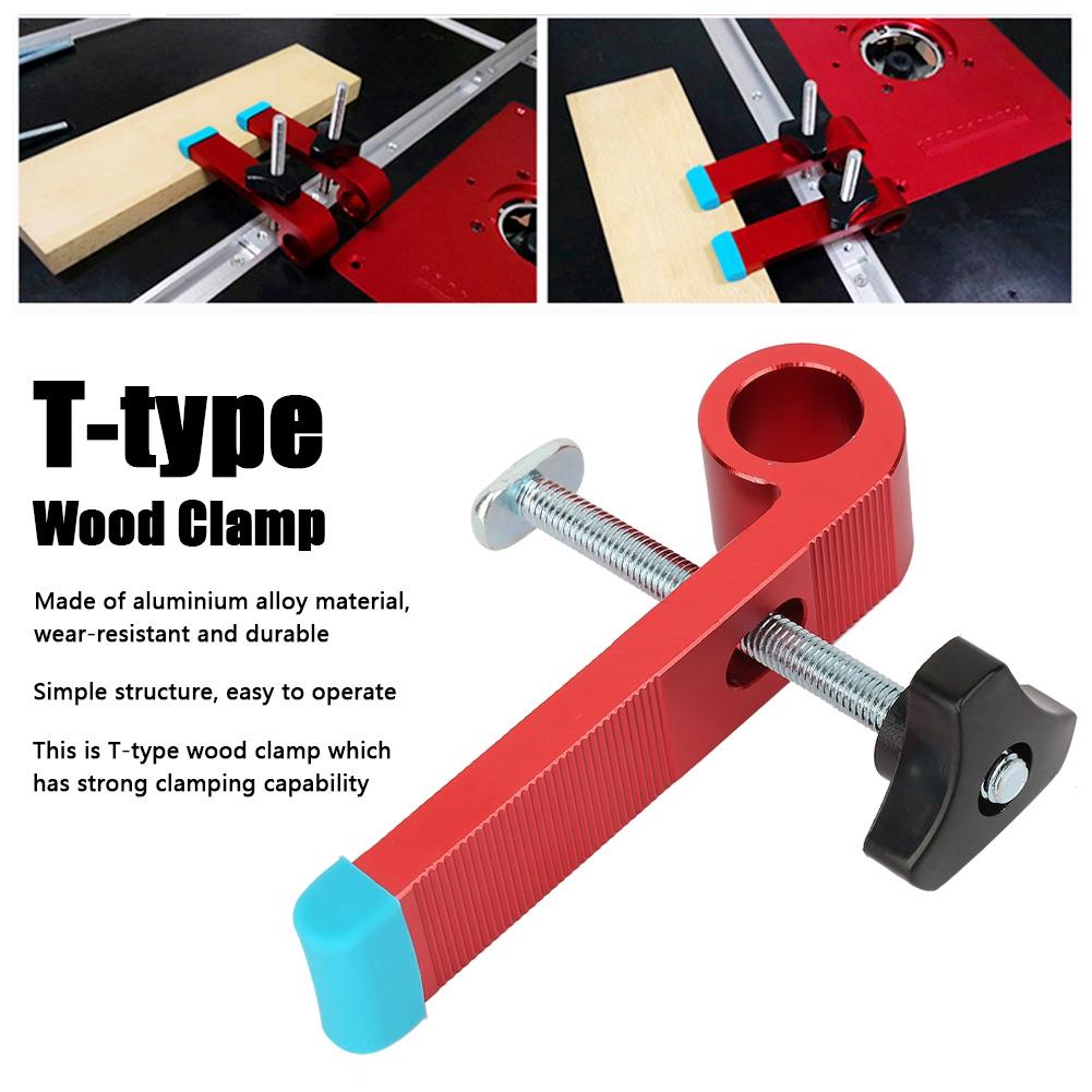 T Type Slide Slot Track Stopper Woodworking Positioning Limiter Wood Clamp Tool(B type)