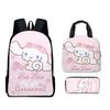 Cartoon Cinna Moroll Backpack Student School Bag Lunch Bag Pencil Bag Three-Piece Set