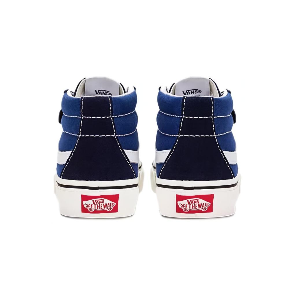 Vans SK8 Comfortable Mid top Kids' Skateboarding Shoes Black Blue Children Aged 3 7 Years Old VN0A38HHQXI