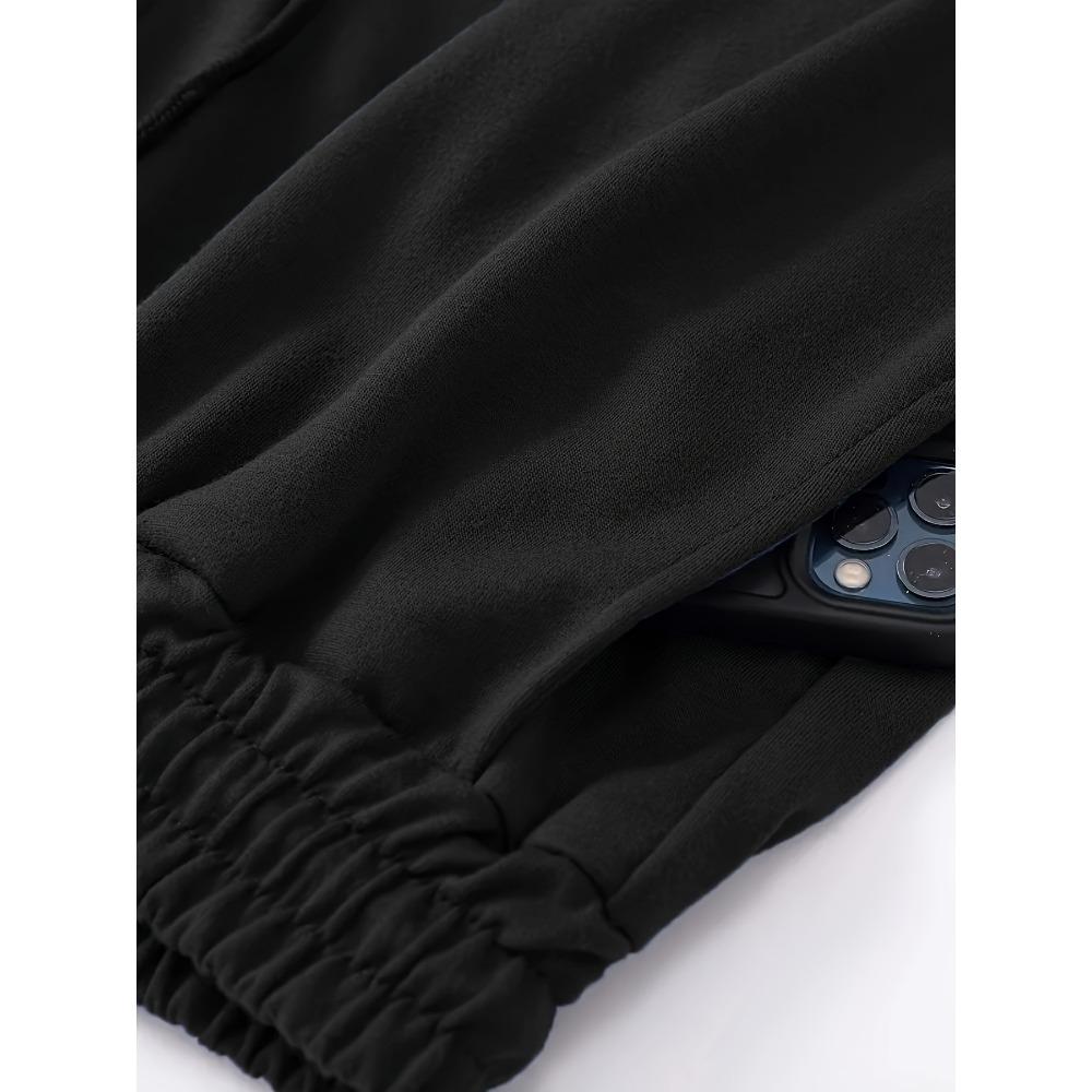 Мужские спортивные брюки с широкими штанинами и кулиской на талии, Повседневная и минималистичная уличная одежда, Одежда для дома