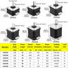 Шаговый двигатель Nema 17 60MM биполярный 2A 85N.cm(118 унций.дюйм) 42 двигателя 2 фазы 4 провода биполярный шаговый двигатель 1.8 градуса для ЧПУ 3D принтера