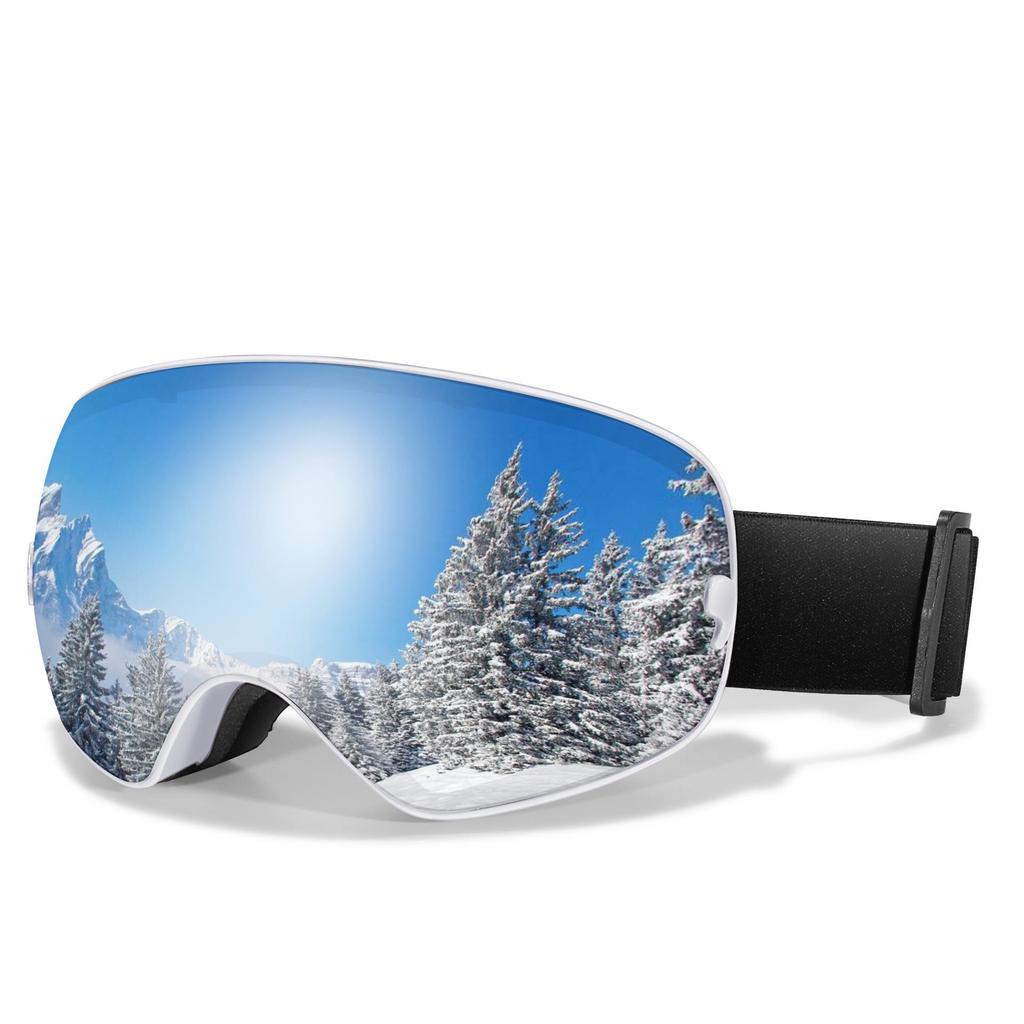 Высококачественные противотуманные горнолыжные очки со сферической линзой в форме запятой