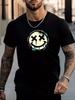 Smile Face T-shirt Casual Harajuku Daily Vintage Short Sleeve Cartoon Versatile Hip Hop Cool Streetwear 100% Cotton O-Neck Tops