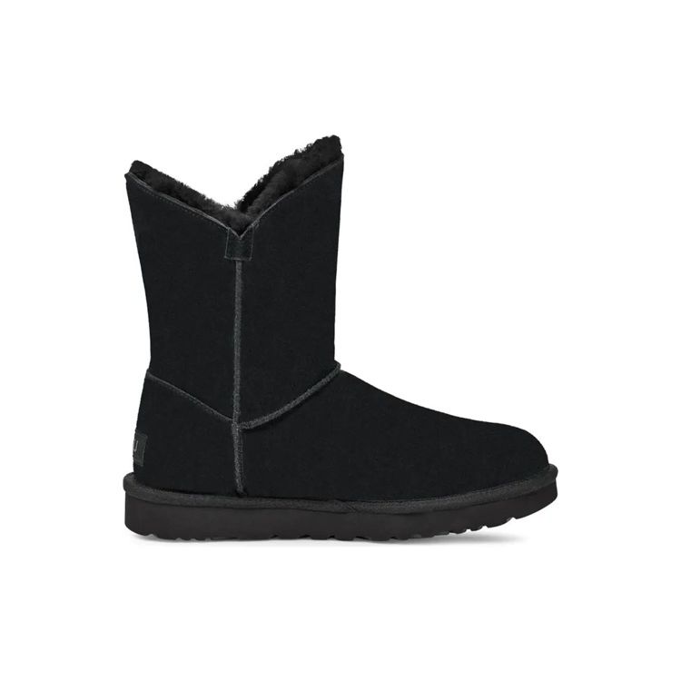 UGG Constantine Satin Ribbon V-Cut Mid-Calf Snow Boots Women Boots Black 1125811-BLK