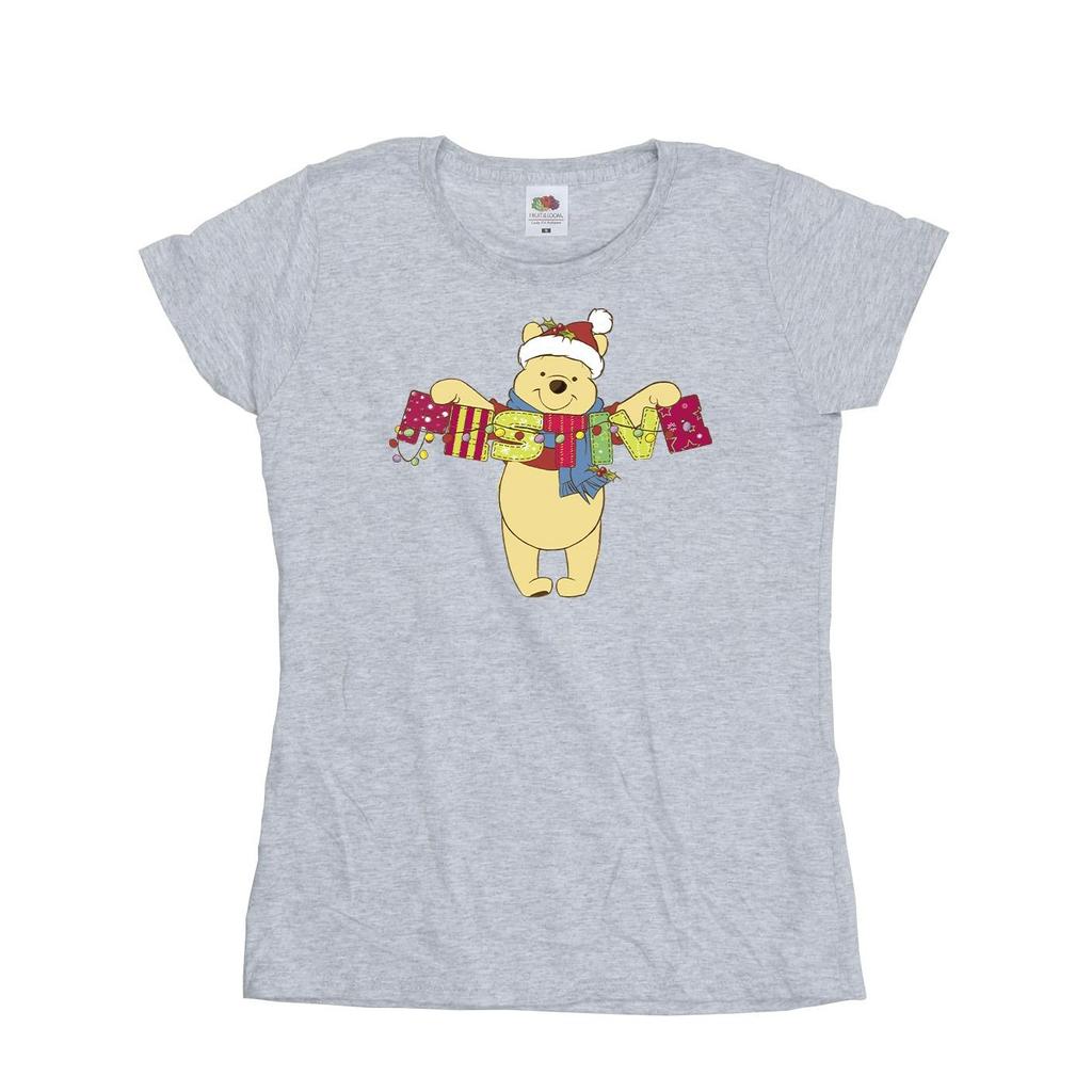 Disney Womens/Ladies Winnie The Pooh Festive Cotton T-Shirt