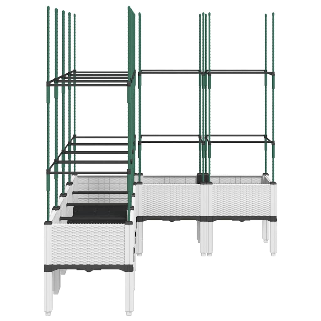 Planter with Trellis White 160 x 120 x 142.5 cm PP