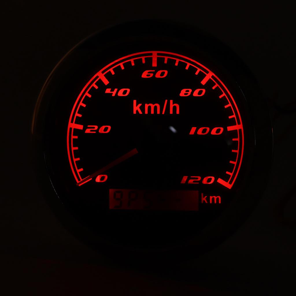 GPS Спидометр Стрелочный Одометр 0‑120КМ ЦельсийH 0‑ КМ IP67 9‑32В DC для Автомобиля Грузовика Лодок
