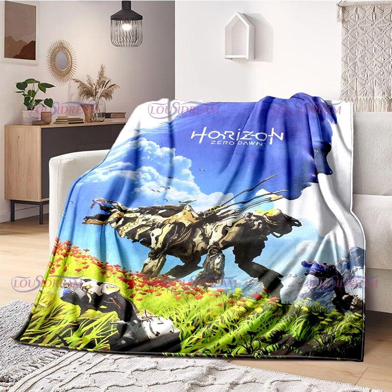 Одеяло для любителей геймеров Horizon Zero Dawn, игровое одеяло, флисовое одеяло, одеяло для взрослых и детей, покрывало для геймера, подарки