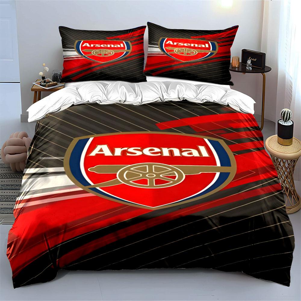 Red Arsenal logo design. Bedding sets Duvet cover sets Duvet covers Pillowcases(1 * Duvet Cover 2 * Pillowcases without duvet insert)