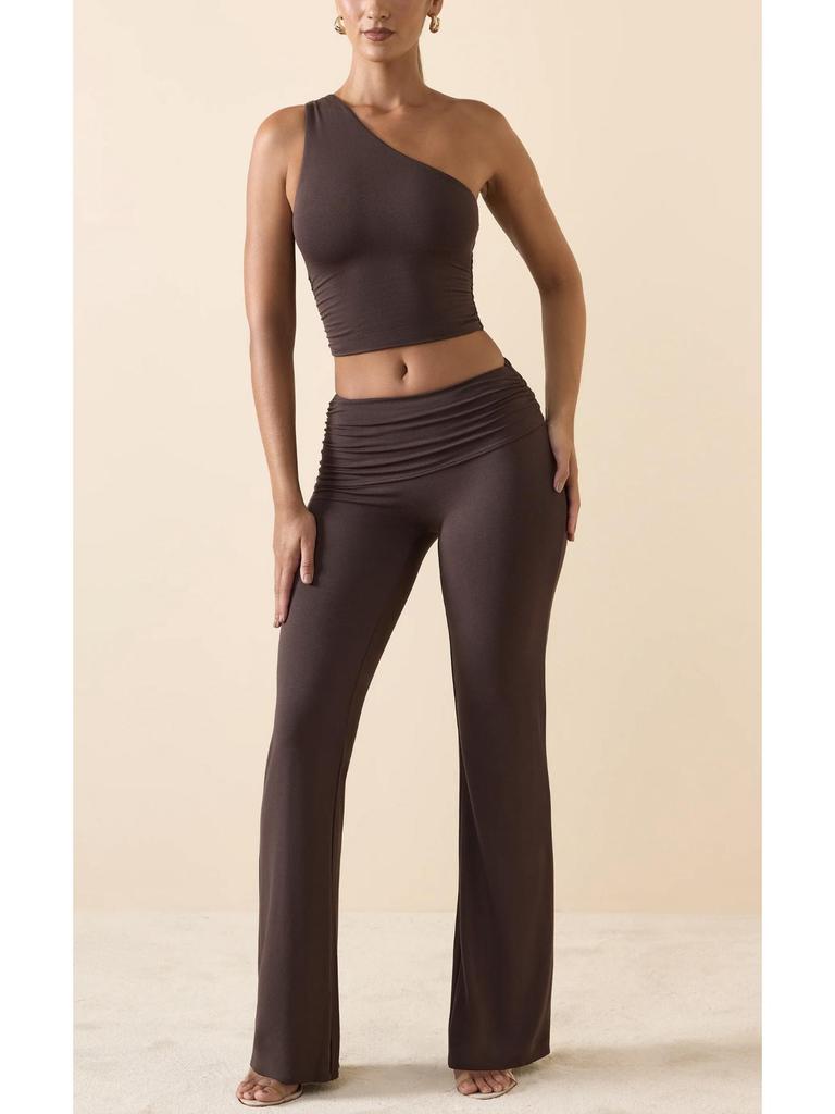 Женские брюки для йоги клеш с высокой талией Regina: Слимминг, Дышащий, Телесный, Европейский и Американский Фитнес Стиль